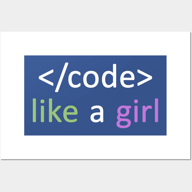 Coding Girl Wall Art by Face Slappers